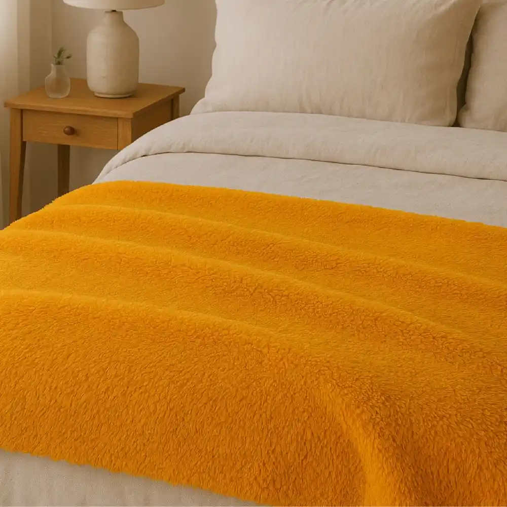 Elega Decor Sherpa Blanket – Single (150x200 cm) – Ultra-Soft Sherpa Fleece, All-Season Comfort